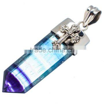 HUGE FLUORITE PENDANT 925 Sterling Silver Pendant, SILVER JEWELRY EXPORTER,SILVER JEWELRY WHOLESALE