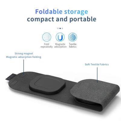 2024 New Product for samsung wireless charger 3 in 1  Smart Watch Magnetic Wireless Charger Foldable Earphone 15W Power