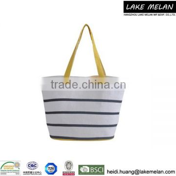 100%Paper Bag With Striped Pattern Black/White