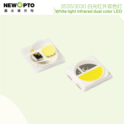 3535 3030 White IR dual chip double light LED SMD InfraRed(IR) for filling light, IR night version, security monitoring, visual doorbell, Newopto