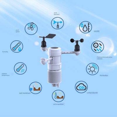 Agricultural Weather Station, Automatic Monitoring Station for Field Microclimate, Wind Speed, Wind Direction, Atmospheric Temperature, Humidity and Pressure, Meteorological Instrument photo-2