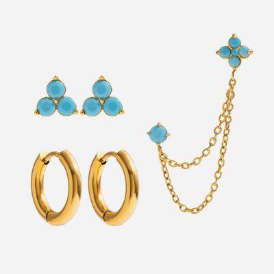 Trendy Stainless Steel Jewelry Set - Necklace and Earring Combo for Wholesale