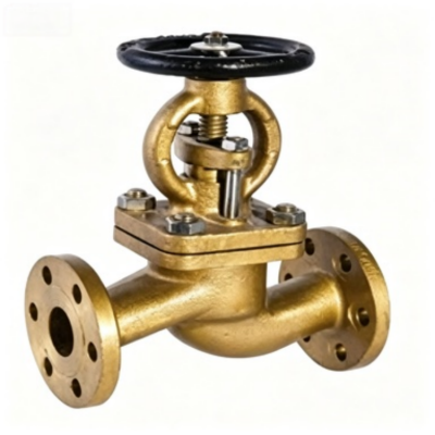Vanve d'arrêt à bride en bronze conforme à la norme GB/T587 avec siège en PTFE pour une fuite nulle