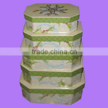 Octagonal shape chinese gift box