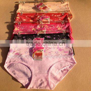 0.66USD High Quality Cotton Material Beautiful Fat Lady Panty/Panties/Thongs(jlhnk225)