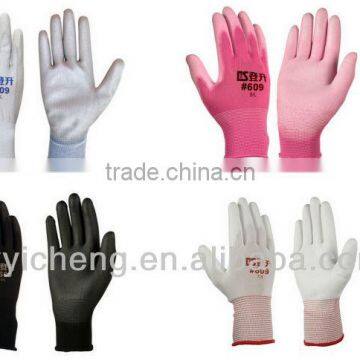 good quality PU working glove with various corlor