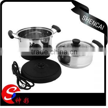 2016 New product stainless steel electric pot with handle electric steamer