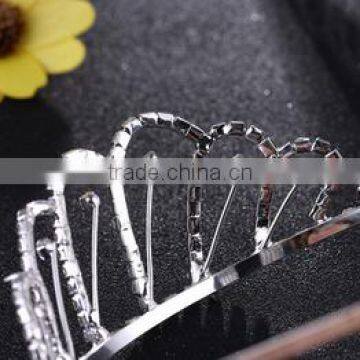 Wedding Bridal Tiara Rhinestone Silver Crystal Crown photo-3