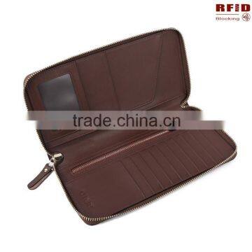 Secure Genuine Leather Rfid Blocking Passport Wallet/travel wallet