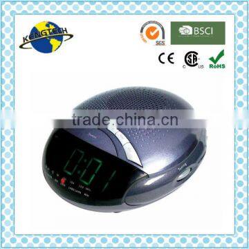Round Shape LED Digital Display AM FM PLL Alarm Clock Radio