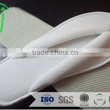 velvet slippers with red embroider for hotel ,close toe or open toe for woman or man /washable hotel disposable slippers