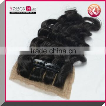 2014 Qingdao factory price wholesale silk closure