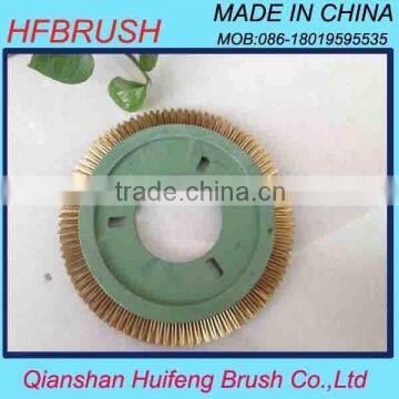 Plastic circle brass brush