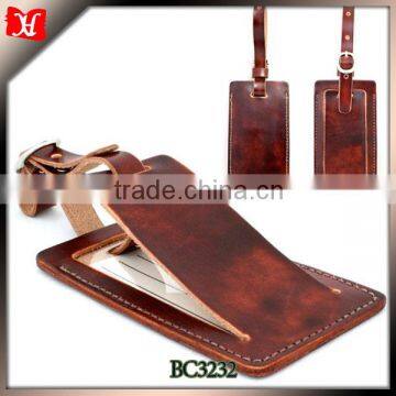 Personalized real leather luggage tags cheap tags