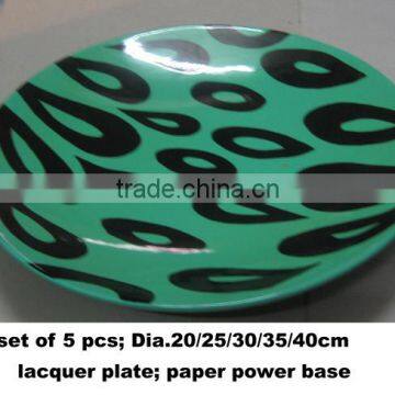 Water drop decorations lacquered plate