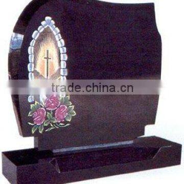 shandong black granite gravestone