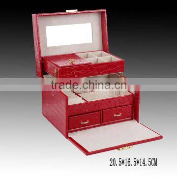 Jewelry box ,Pu faux leather facny jewellery box , for home and women use