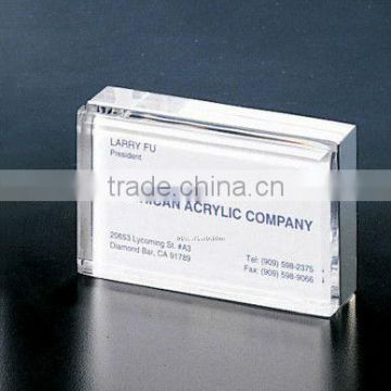 folding insert card Acrylic Business Card Holder block