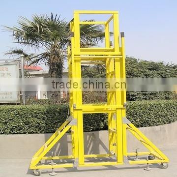 Anti-slip Mobile Platform Ladder With Wheels, working platform adjustable for height