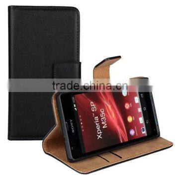 Luxury Flip Leather case with Holder for Sony Xperia SP