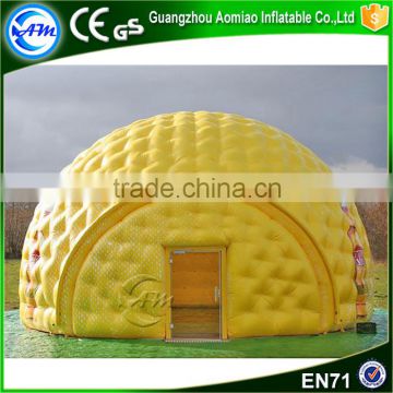 Yellow tents inflatables camping tent igloo inflatable for advertising