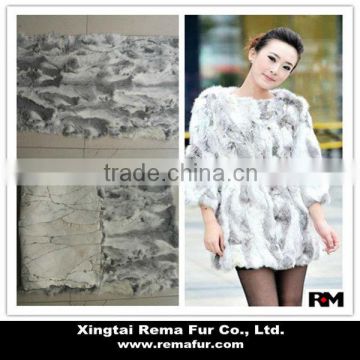 2014 Hot selling 100% real scrap rabbit fur plate for garments