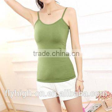 logo embroidered sports singlet for lady