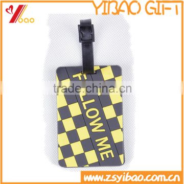 Custom design logo cheap bulk soft pvc luggage tag, wholesale pvc travel luggage tag