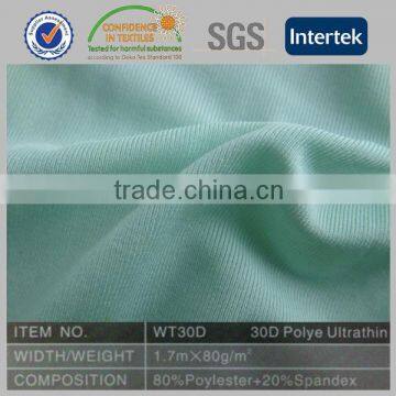 shiny 100% polyester plain dyed sportswear fabric