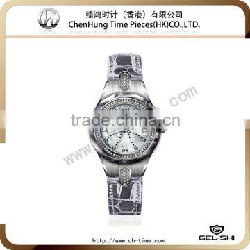 Vogue fancy design genuine leather japan quartz wrist watch q&q japan brand watch wholesale