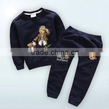 New Cotton Autumn Clothing Sets for Baby Boys and Cute Bear Top and Pants Sport Suits for children clothes