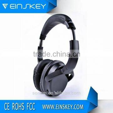 Top quality noise cancelling wired stereo sports headphones with micphone E-H035