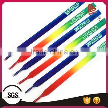 Bulk custom printed logo shoelaces for sale