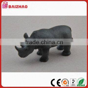 The simulation animal dolls pvc toys Plastic doll furnishing articles The simulation polar rhinoceros educational toys