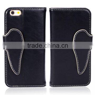 Factory Leather Smartphone Wallet Case for iphone 6 with Two Card Slots