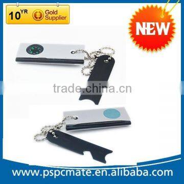 NEW Survival Travel Magnesium Fire Starter With Compass And Signal Mirror