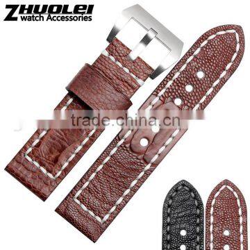 Luxury Genuine Leather Italian Calfskin Watch Bracelet 24mm 26mm Watch Strap Black Brown Wholesale 3PCS