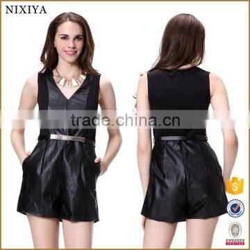 leather jumpsuit sexy leather jumpsuit 2015 fashion pants