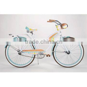 cheap price 26 beach cruiser bike basket for folding bicycle for lady bike