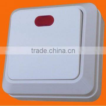 European style surface mounted one gang one way wall switch light (S1101)