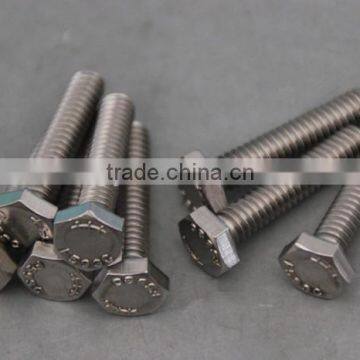 DIN931 18-8 stainless steel hex bolt