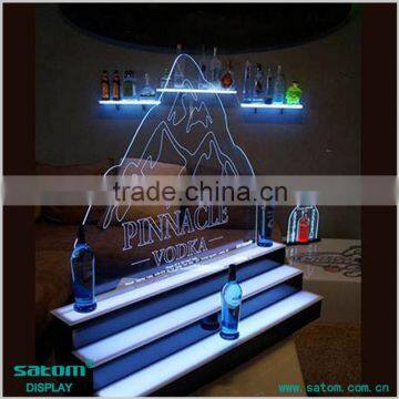 Step Glowing Bottle Display For Bar Using