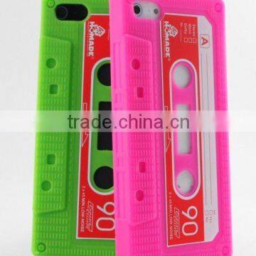 Cassette design silicone case for iphone 5