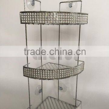 Corner Shower Caddy - 3 Shelf Shower Organizer Caddie / Metal with chrome