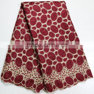 Wholesale High Quality African Organza African Laces Embroidery Fabric for Bridal Wedding Dress photo-2