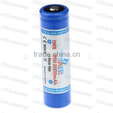 rechargeable lithium battery Fyte 18650 3.7V 2000mah for sumsung battery camcorder battery