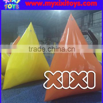 Orange inflatable buoys for event, inflatable water park buoys