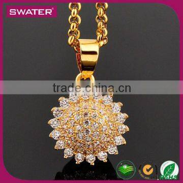 2016 New Trendy Products Zircon Gold Snowflake Necklace