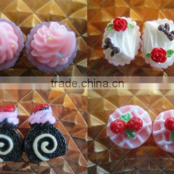 various sizes flat back Kawaii resin bulk food cabochon wholesale