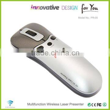 Factory price delxue multimedia 6D Gyroscope remote control 2.4G wireless air mouse laser presenter